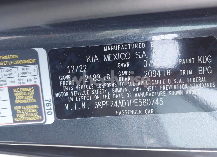 Photo 9 of 2023 Kia Forte LXS (VIN 3KPF24AD1PE580745)