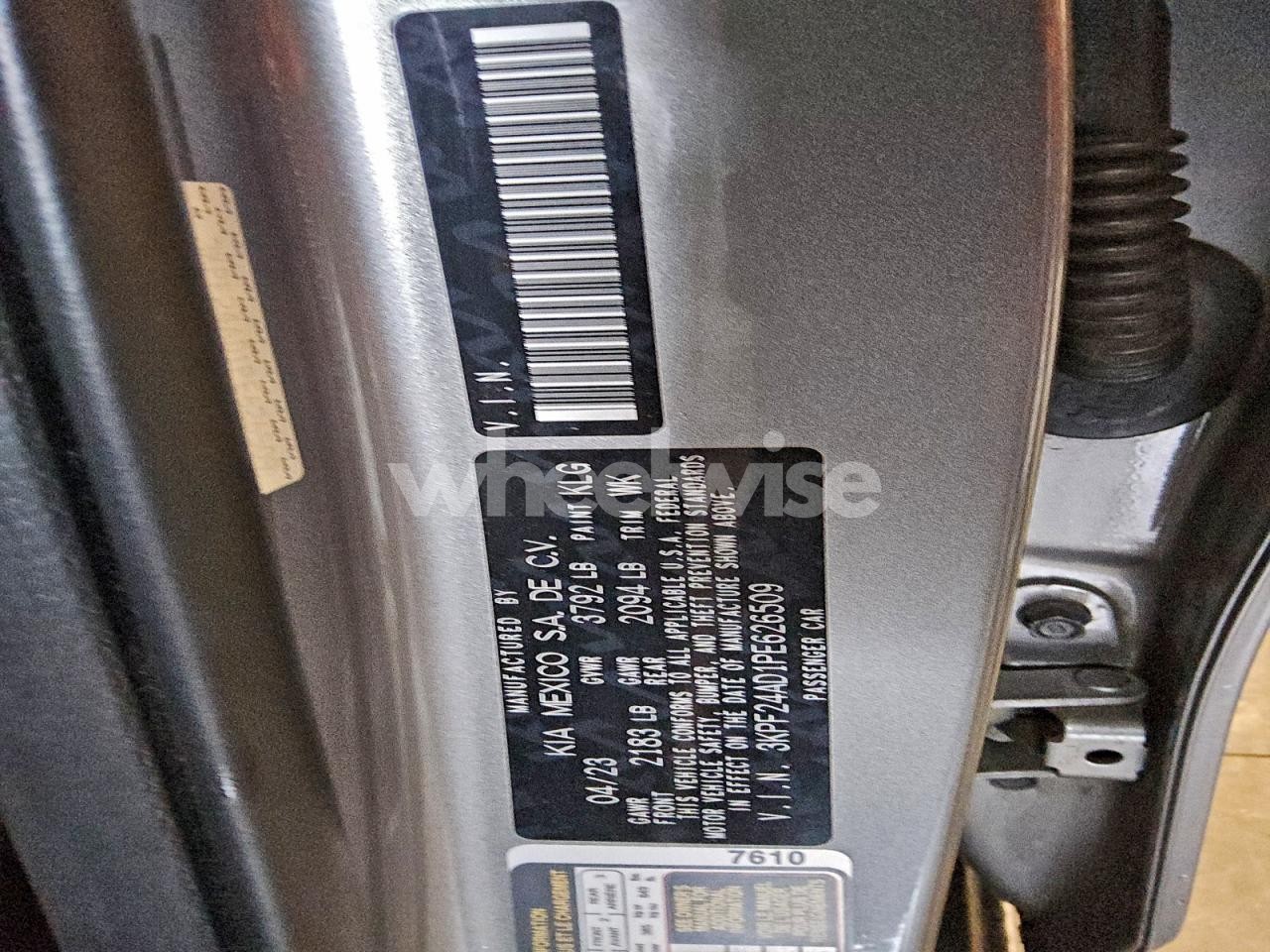 Photo 12 of 2023 KIA FORTE LX (VIN 3KPF24AD1PE626509)