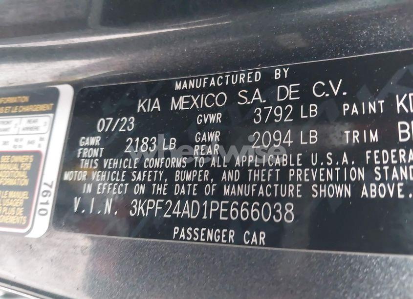 Photo 9 of 2023 Kia Forte LXS (VIN 3KPF24AD1PE666038)