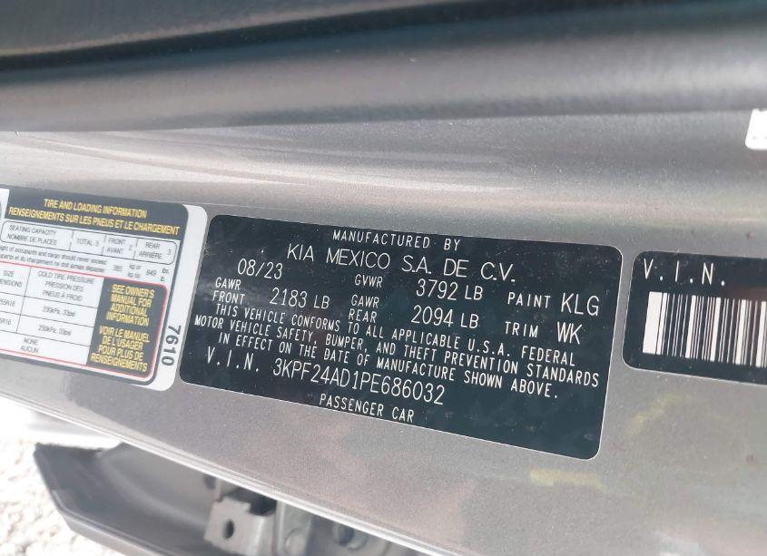 Photo 9 of 2023 Kia Forte LXS (VIN 3KPF24AD1PE686032)