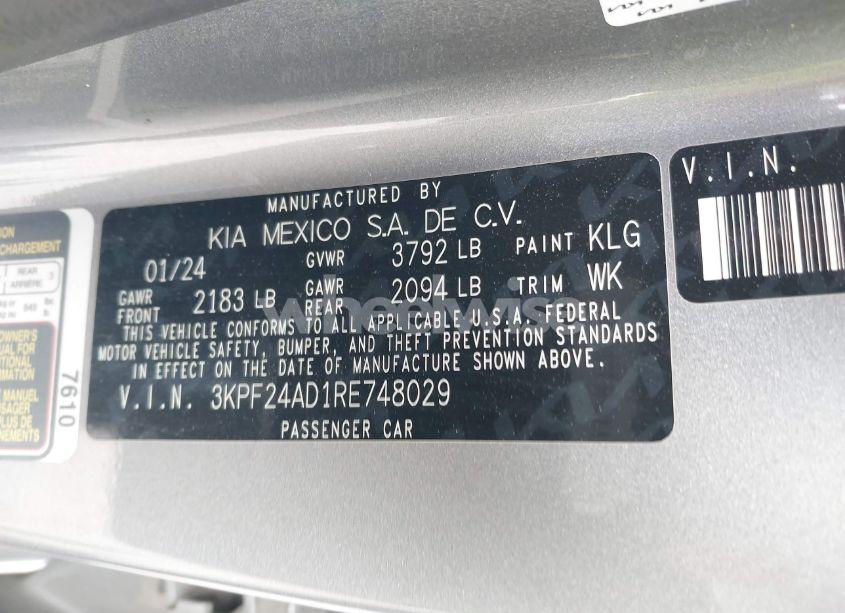 Photo 9 of 2024 Kia Forte LXS (VIN 3KPF24AD1RE748029)