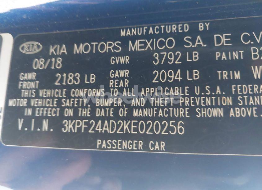 Photo 9 of 2019 Kia Forte LXS (VIN 3KPF24AD2KE020256)