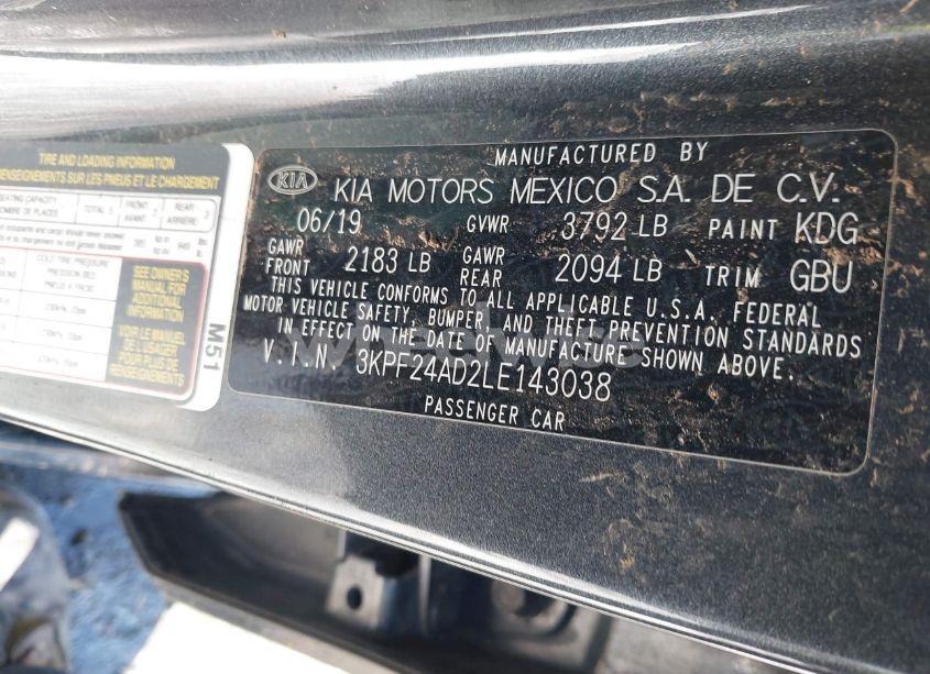 Photo 9 of 2020 Kia Forte LXS (VIN 3KPF24AD2LE143038)