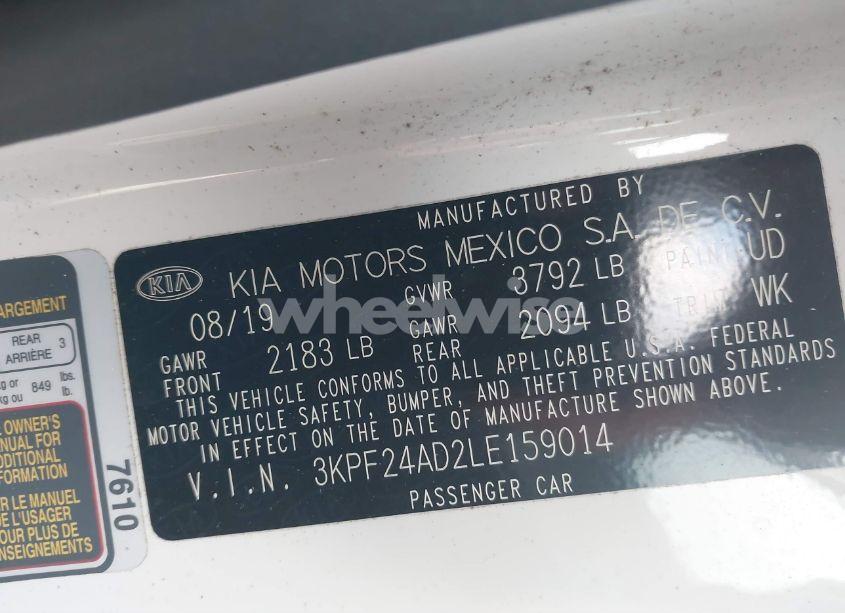 Photo 9 of 2020 Kia Forte LXS (VIN 3KPF24AD2LE159014)