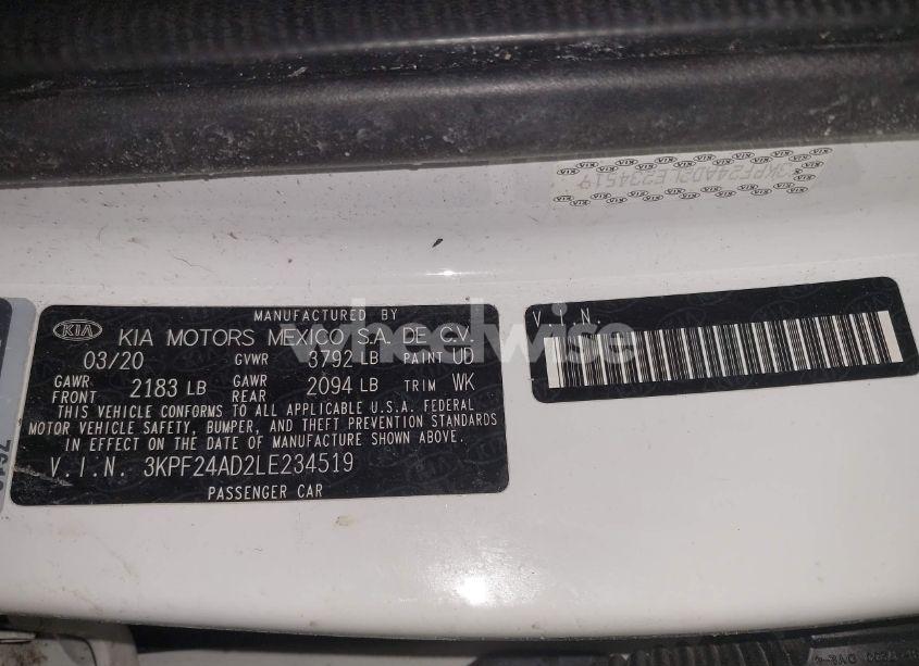 Photo 9 of 2020 Kia Forte LXS (VIN 3KPF24AD2LE234519)