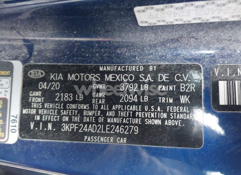 Photo 9 of 2020 Kia Forte LXS (VIN 3KPF24AD2LE246279)