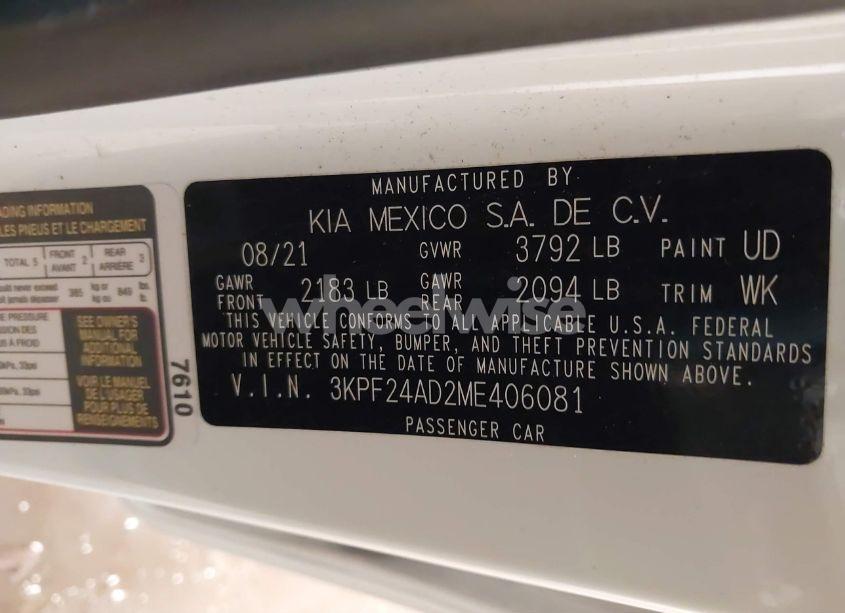Photo 9 of 2021 Kia Forte LXS (VIN 3KPF24AD2ME406081)