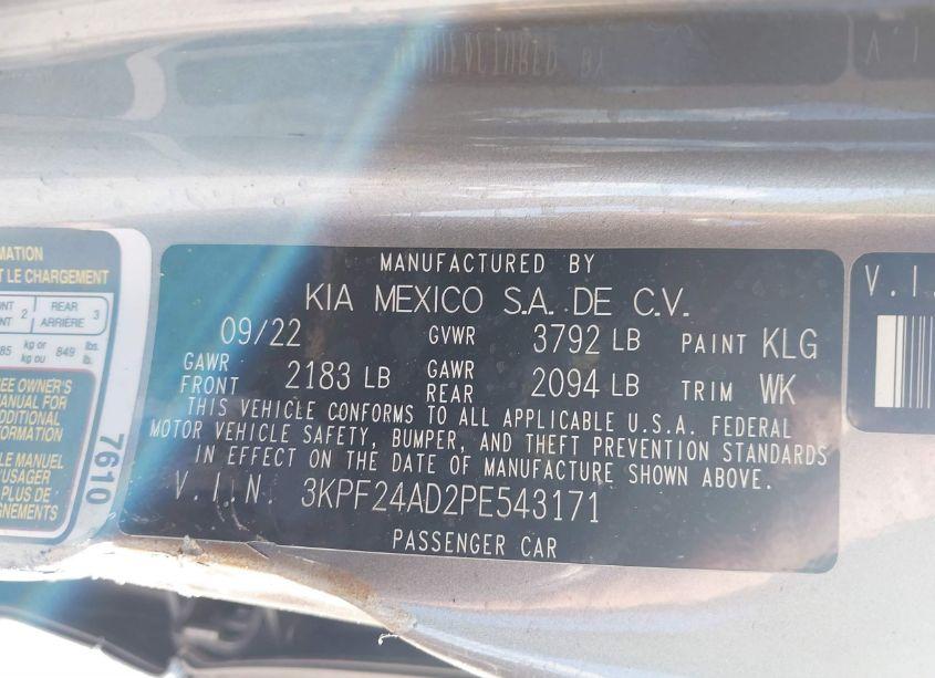 Photo 9 of 2023 Kia Forte LXS (VIN 3KPF24AD2PE543171)
