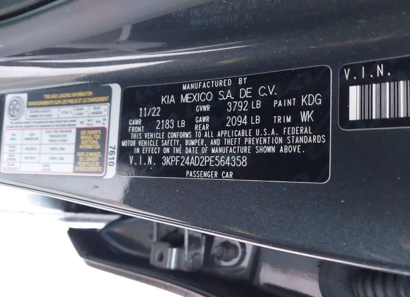 Photo 9 of 2023 Kia Forte LXS (VIN 3KPF24AD2PE564358)