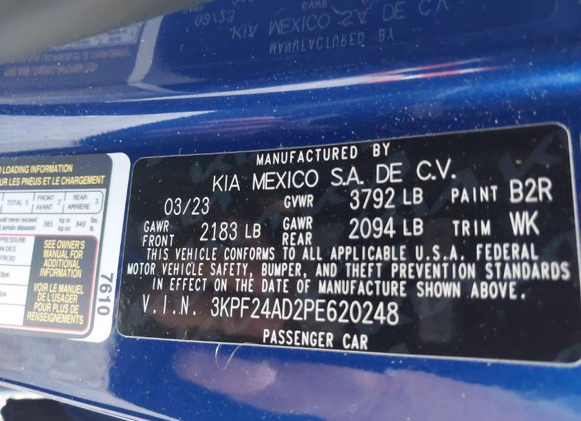 Photo 9 of 2023 Kia Forte LXS (VIN 3KPF24AD2PE620248)