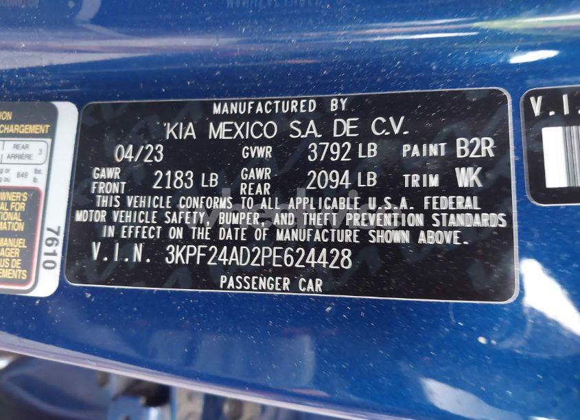 Photo 9 of 2023 Kia Forte LXS (VIN 3KPF24AD2PE624428)