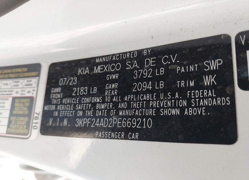 Photo 9 of 2023 Kia Forte LXS (VIN 3KPF24AD2PE669210)