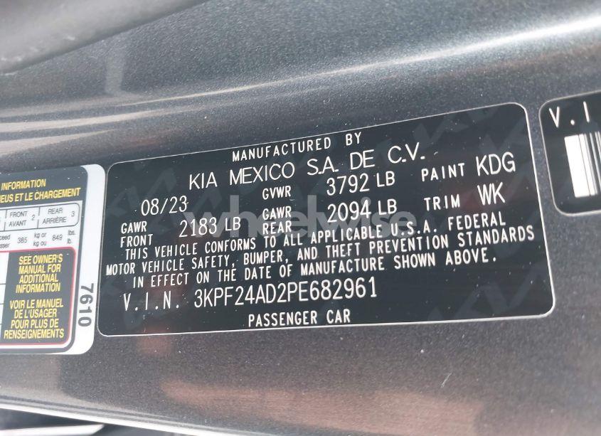Photo 9 of 2023 Kia Forte LXS (VIN 3KPF24AD2PE682961)