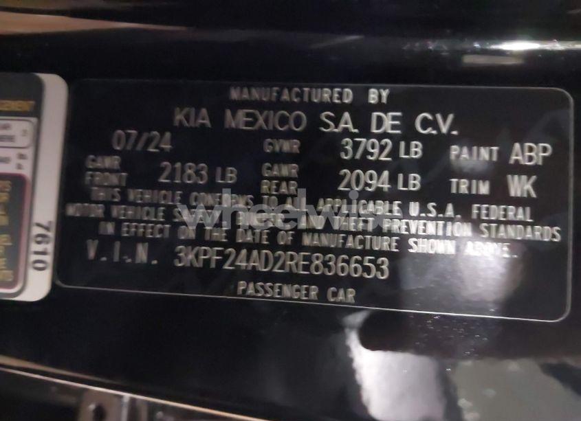 Photo 9 of 2024 Kia Forte LXS (VIN 3KPF24AD2RE836653)