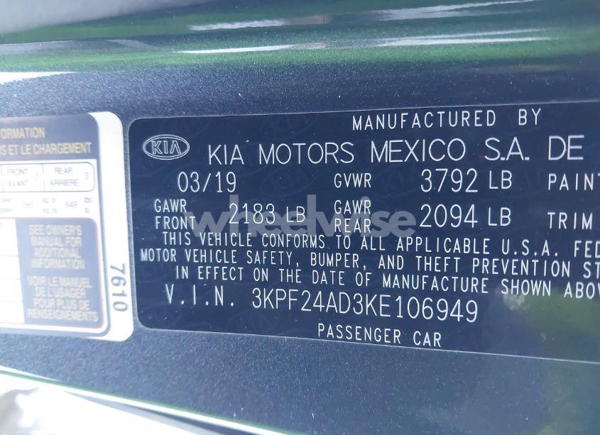 Photo 9 of 2019 Kia Forte LXS (VIN 3KPF24AD3KE106949)