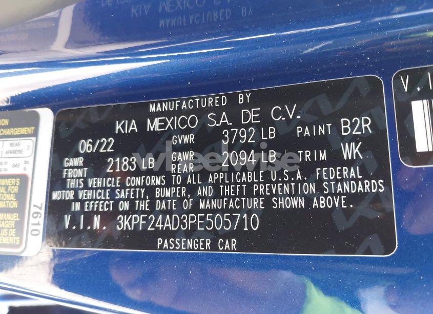 Photo 9 of 2023 Kia Forte LXS (VIN 3KPF24AD3PE505710)