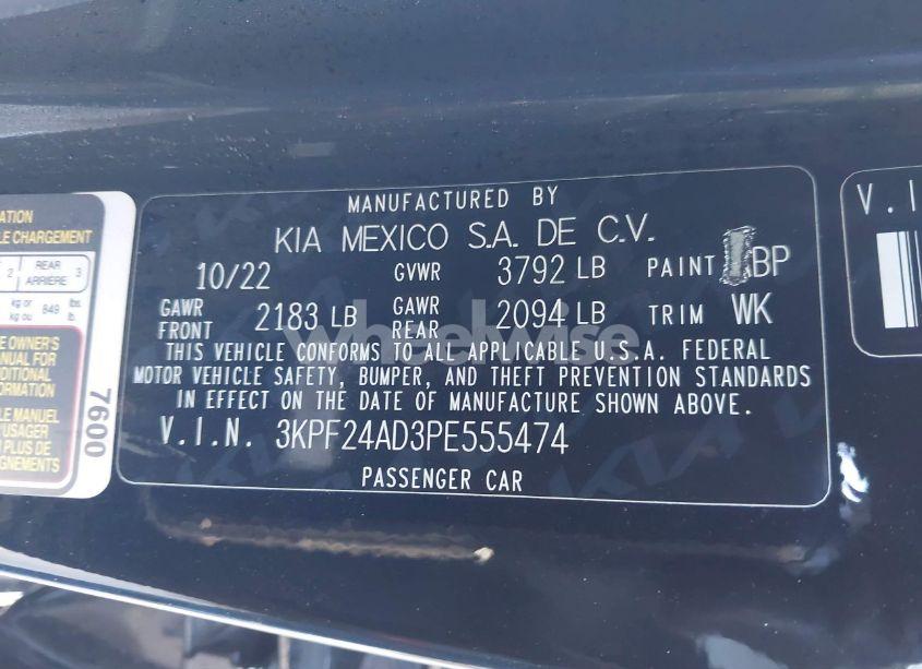 Photo 9 of 2023 Kia Forte LX (VIN 3KPF24AD3PE555474)