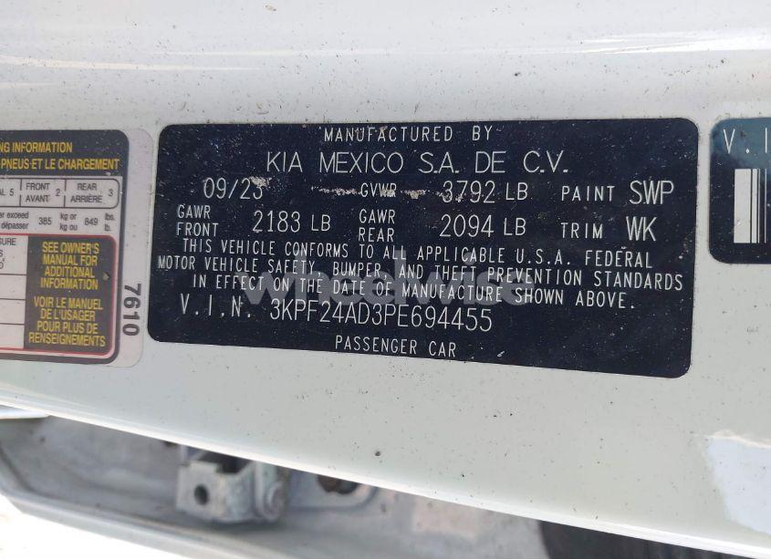 Photo 9 of 2023 Kia Forte LXS (VIN 3KPF24AD3PE694455)