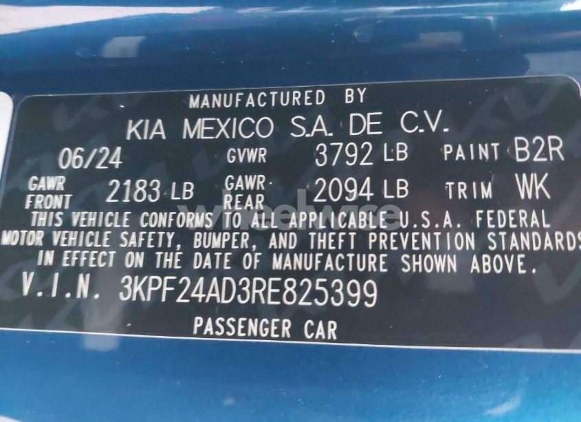 Photo 9 of 2024 Kia Forte LXS (VIN 3KPF24AD3RE825399)
