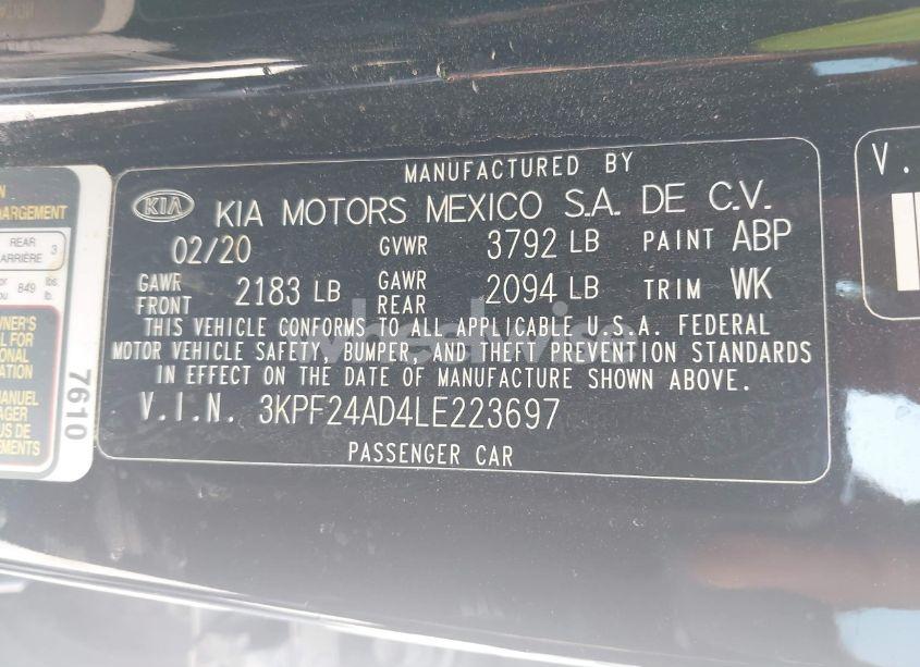 Photo 9 of 2020 Kia Forte LXS (VIN 3KPF24AD4LE223697)
