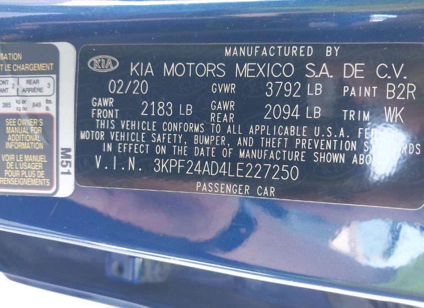 Photo 9 of 2020 Kia Forte LXS (VIN 3KPF24AD4LE227250)