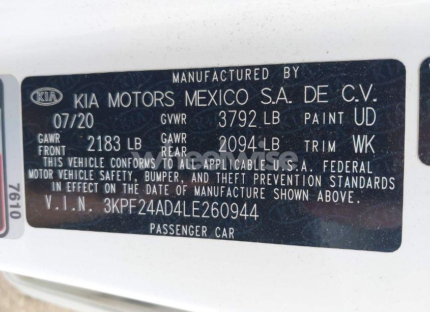 Photo 9 of 2020 Kia Forte LXS (VIN 3KPF24AD4LE260944)