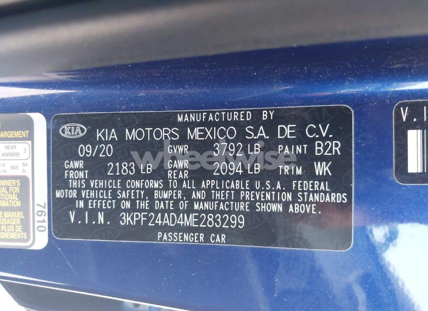 Photo 9 of 2021 Kia Forte LXS (VIN 3KPF24AD4ME283299)