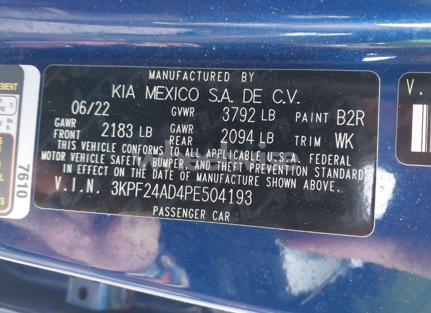 Photo 9 of 2023 Kia Forte LXS (VIN 3KPF24AD4PE504193)