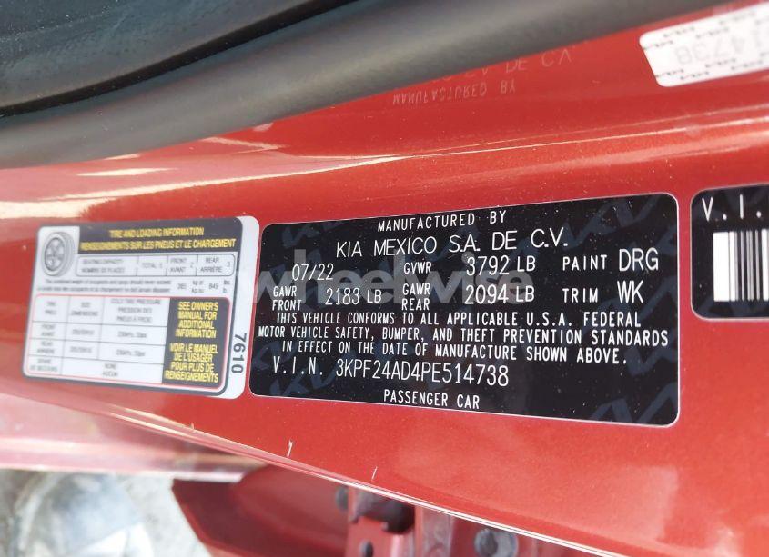 Photo 9 of 2023 Kia Forte LXS (VIN 3KPF24AD4PE514738)