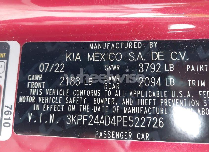 Photo 9 of 2023 Kia Forte LXS (VIN 3KPF24AD4PE522726)