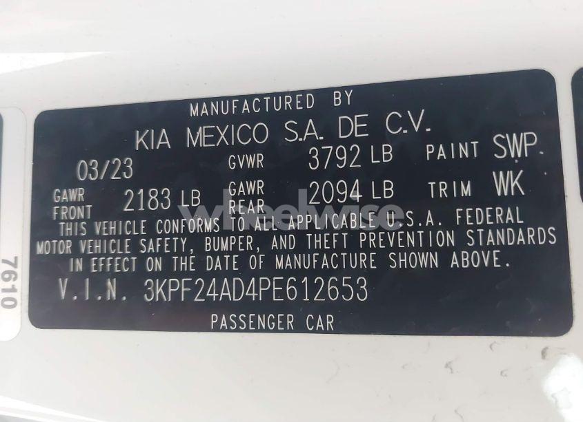 Photo 9 of 2023 Kia Forte LXS (VIN 3KPF24AD4PE612653)