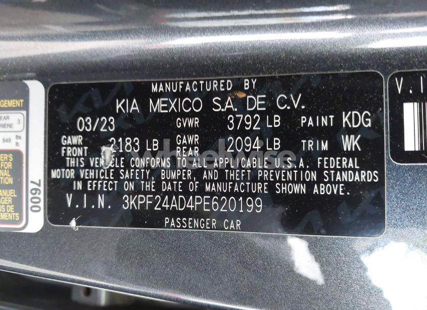Photo 9 of 2023 Kia Forte LX (VIN 3KPF24AD4PE620199)