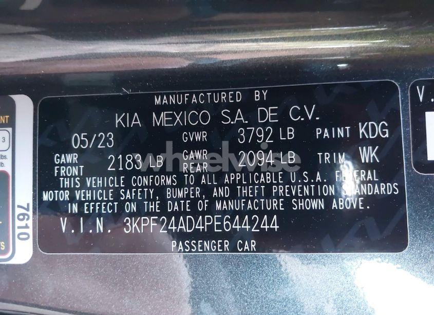 Photo 9 of 2023 Kia Forte LXS (VIN 3KPF24AD4PE644244)