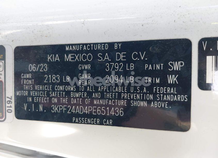 Photo 9 of 2023 Kia Forte LXS (VIN 3KPF24AD4PE651436)