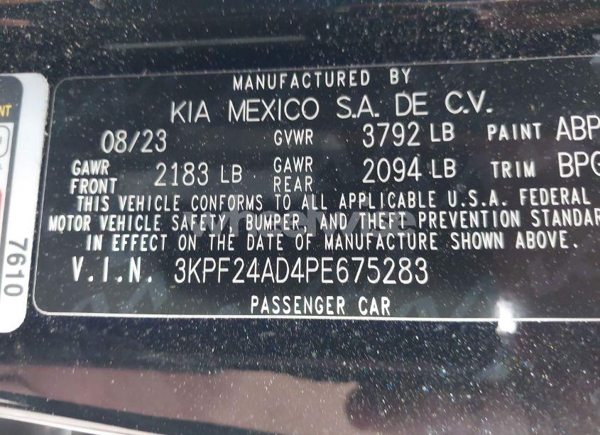 Photo 9 of 2023 Kia Forte LXS (VIN 3KPF24AD4PE675283)