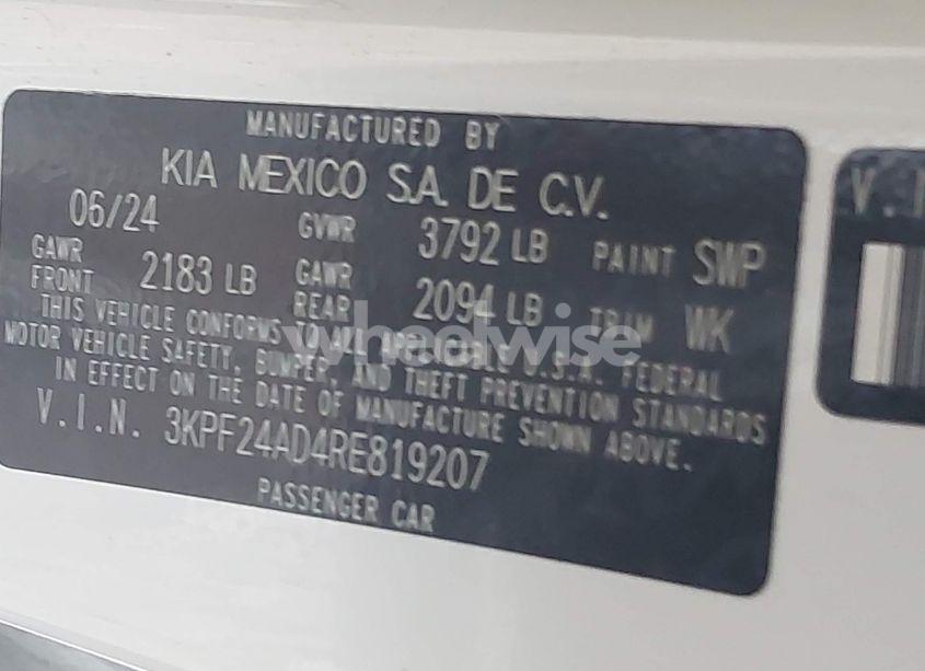 Photo 9 of 2024 Kia Forte LXS (VIN 3KPF24AD4RE819207)