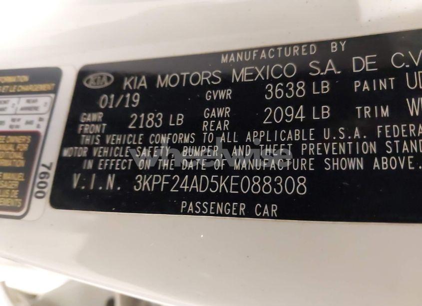 Photo 9 of 2019 Kia Forte FE (VIN 3KPF24AD5KE088308)