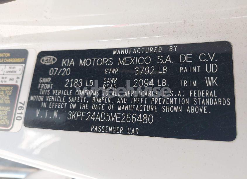 Photo 9 of 2021 Kia Forte LXS (VIN 3KPF24AD5ME266480)