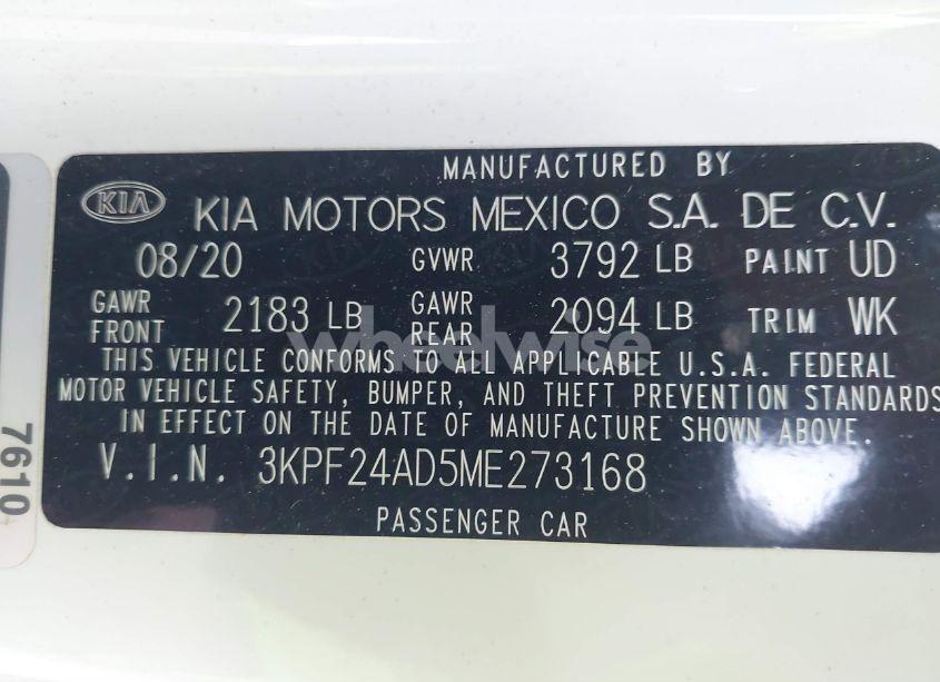 Photo 9 of 2021 Kia Forte LXS (VIN 3KPF24AD5ME273168)