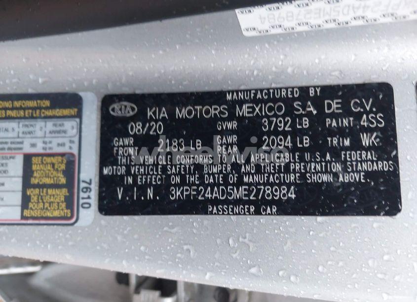 Photo 9 of 2021 Kia Forte LXS (VIN 3KPF24AD5ME278984)