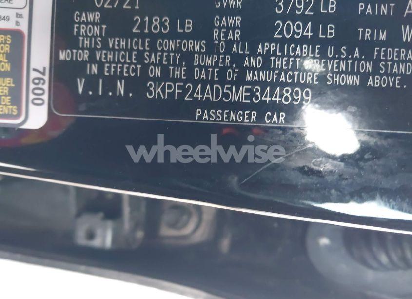 Photo 9 of 2021 Kia Forte FE (VIN 3KPF24AD5ME344899)