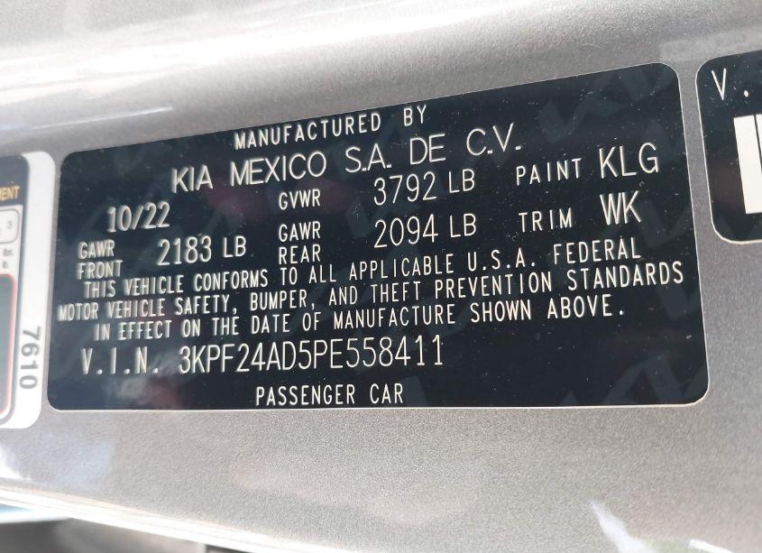 Photo 9 of 2023 Kia Forte LXS (VIN 3KPF24AD5PE558411)