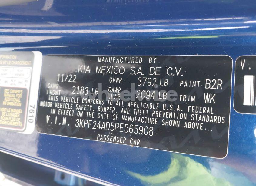 Photo 9 of 2023 Kia Forte LXS (VIN 3KPF24AD5PE565908)