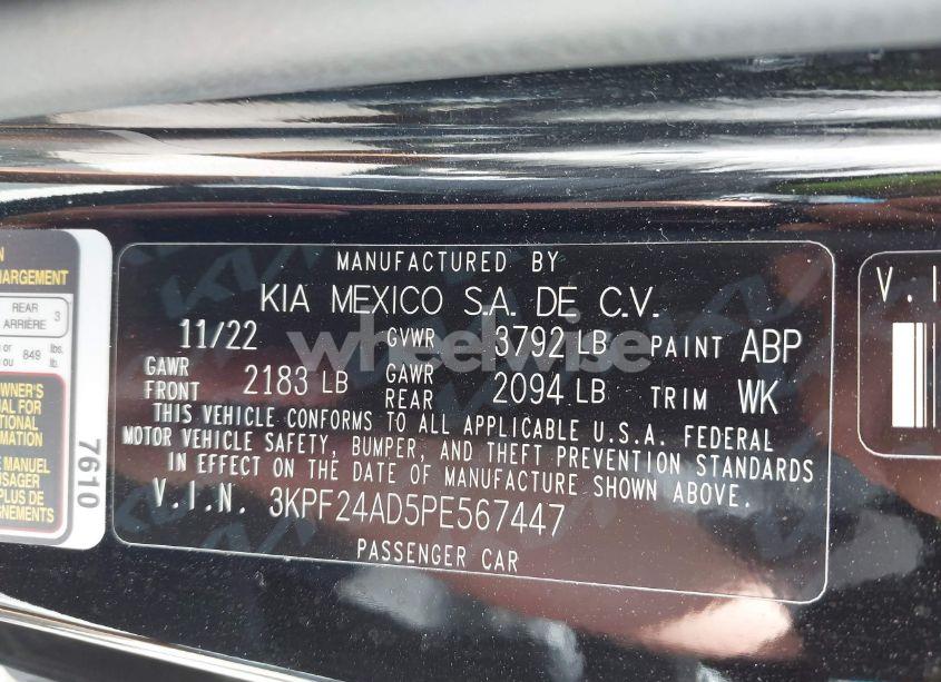 Photo 9 of 2023 Kia Forte LXS (VIN 3KPF24AD5PE567447)
