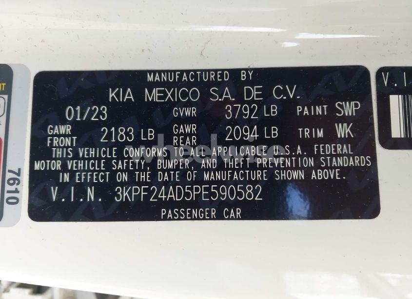 Photo 9 of 2023 Kia Forte LXS (VIN 3KPF24AD5PE590582)
