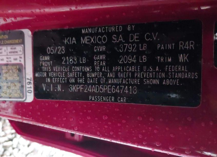 Photo 9 of 2023 Kia Forte LXS (VIN 3KPF24AD5PE647413)