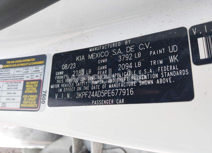 Photo 9 of 2023 Kia Forte LX (VIN 3KPF24AD5PE677916)