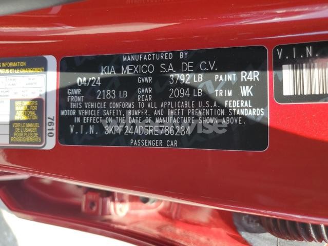 Photo 11 of 2024 KIA FORTE LX (VIN 3KPF24AD5RE786234)