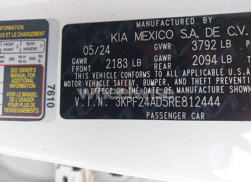 Photo 9 of 2024 Kia Forte LXS (VIN 3KPF24AD5RE812444)