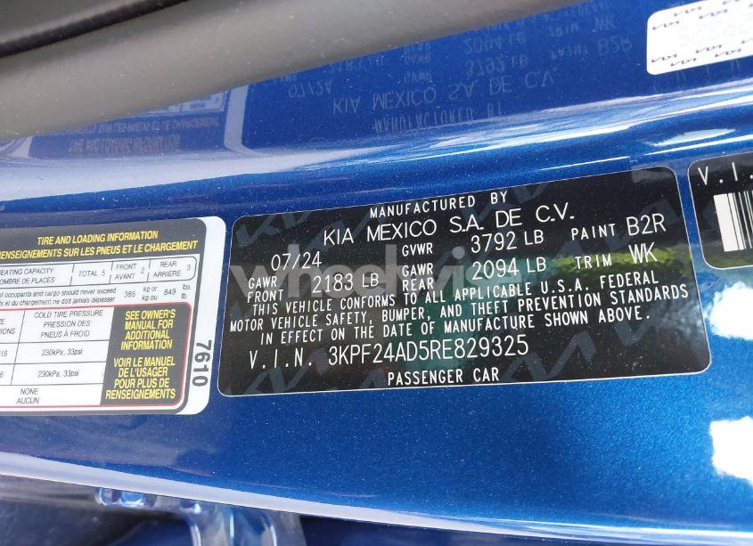 Photo 9 of 2024 Kia Forte LXS (VIN 3KPF24AD5RE829325)